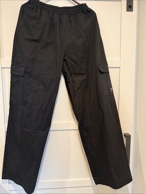 Gymshark Black Men’s Cargo Track Pants - Athletic Fit